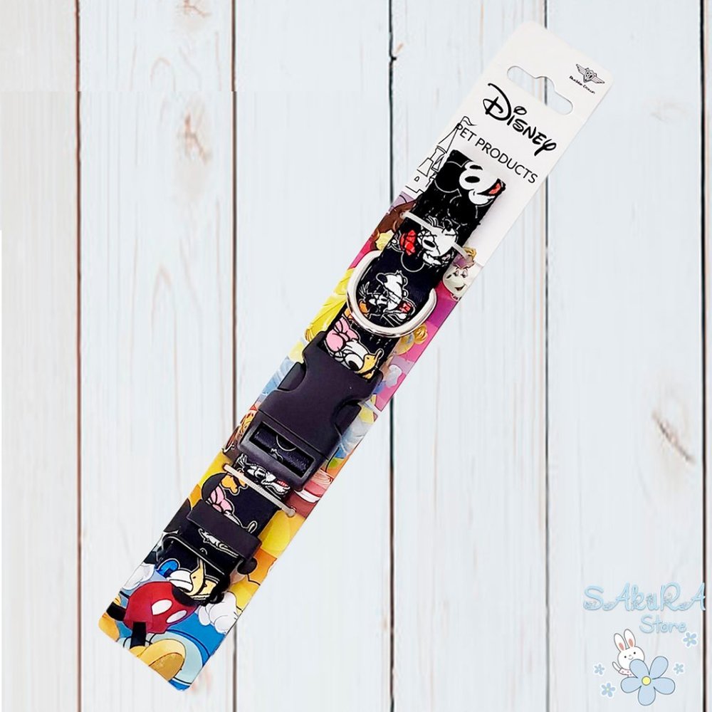 NEW MICKEY MOUSE & FRIENDS DISNEY ADJUSTABLE PUPPY PET DOG COLLAR PLASTIC CLIP